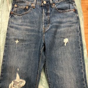 Levi’s 501 high rise straight leg jeans
